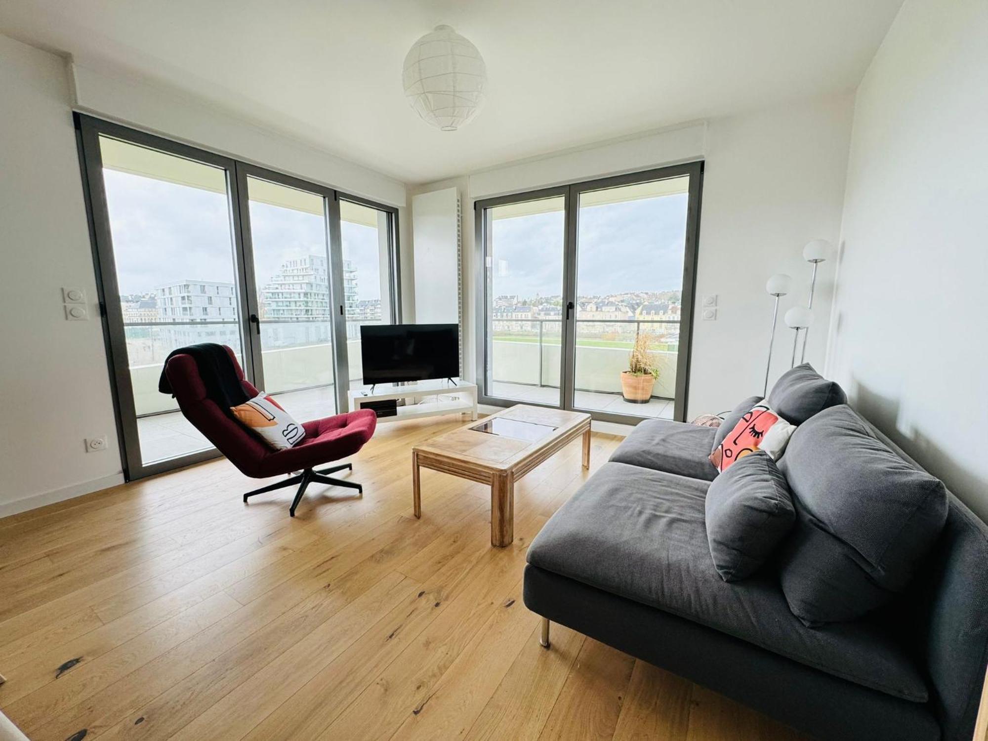 Presqu'Ile, Appartement Neuf Avec Balcon, Salle De Gym Et Parking Caen Bagian luar foto